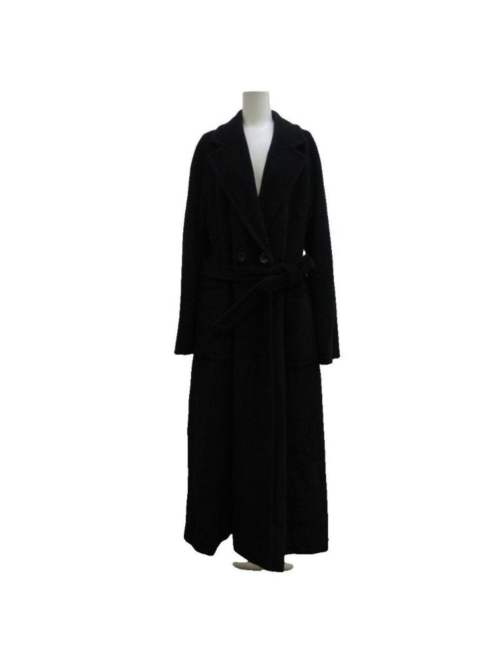 Max Mara Maxma Coat 44 Black White Tag Double Breasted Long Sleeve Length PP
